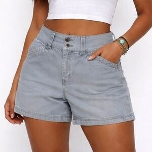 The North Face Women Sage Green Hiking Shorts Size 14 Canvas Outdoor Utility S11